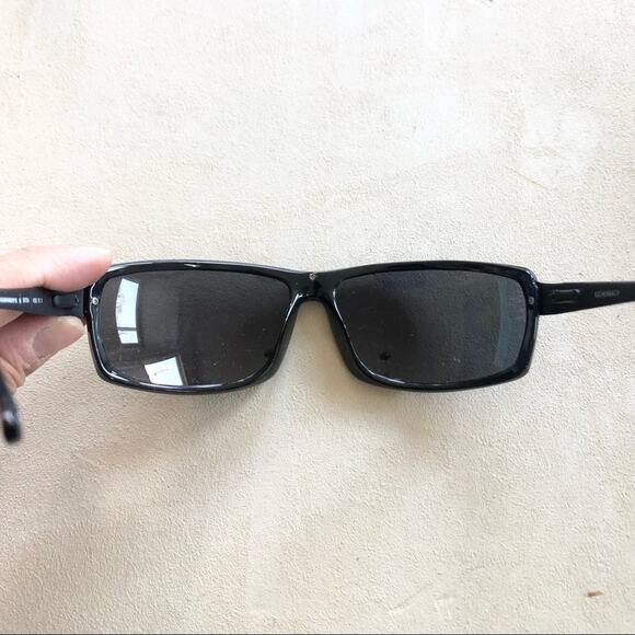 Humphreys Eschenbach Black Long Rectangular Thick Framed Sunglasses Vintage main image 10